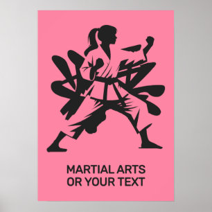 Custom Text & Color Martial Arts Poster