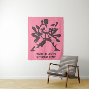 Custom Text & Color Martial Arts Tapestry