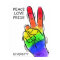 Custom text & color Rainbow Peace poster