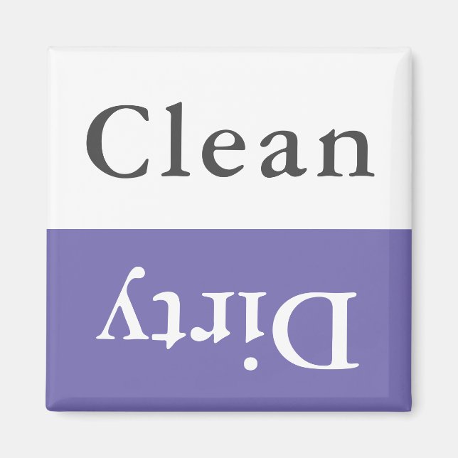 Custom Text & Colour Clean Dirty Dishwasher Kitche Magnet (Front)