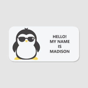 Penguin Name Tags | Zazzle