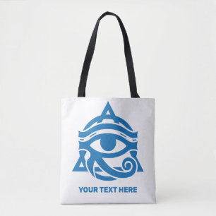 Custom Text & Colour Eye of Horus Tote Bag
