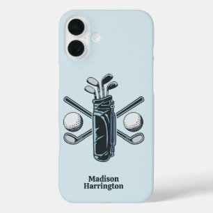 Custom Text & Colour Golf iPhone 16 Plus Case