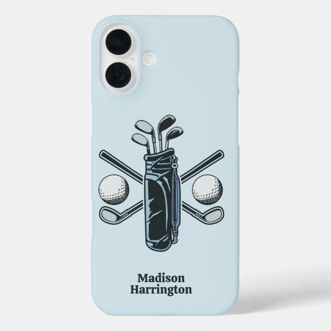 Custom Text & Colour Golf Case-Mate iPhone Case (Back)