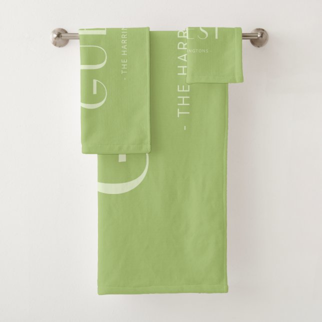 Custom text & colour GUEST towel set (Insitu)