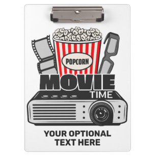Custom Text & Colour Movie Time Clipboard
