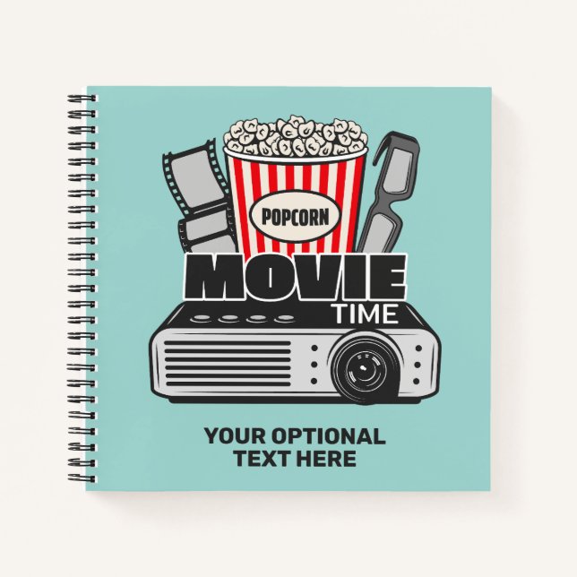 Custom Text & Colour Movie Time Notebook (Front)