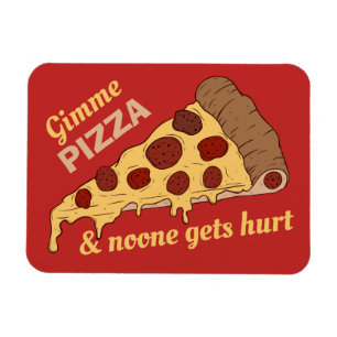 Custom Text & Colour Pizza Slice magnet
