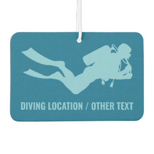 Custom Text & Colour Scuba Diving Car Air Freshener