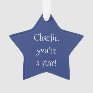 Custom Text & Colour Star Ornament