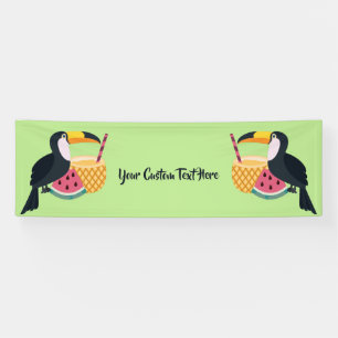 Custom text & colour Toucan Illustration Banner