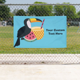 Custom text & colour Toucan Illustration Banner