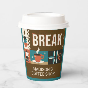 Custom Text Colourful Coffee Quotes Paper Cups