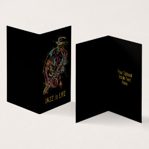 Custom text Colourful Jazz Player