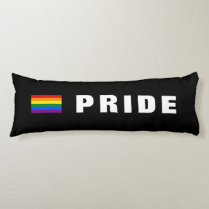 Custom Text Colourful LGBTQ Rainbow Gay Pride Flag Body Cushion