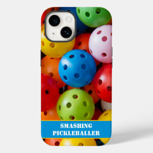 Custom text Colourful pickleballs iphone 14  Case-Mate iPhone 14 Case