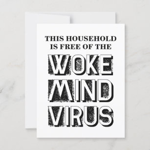 Custom Text & Colours. Free of Woke Mind Virus Mem Card
