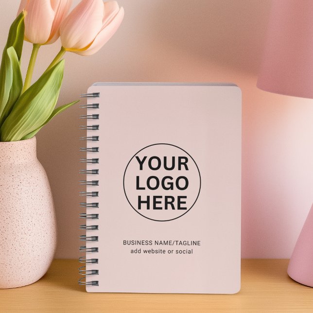 Custom Text & Company Logo Promotional Blush Pink Planner (Creator Uploaded)