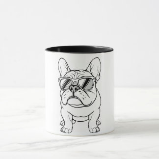 Custom Text Cool French Bulldog Coffee Mug