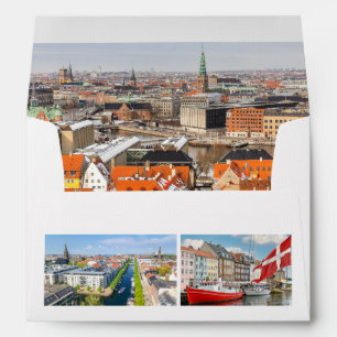 Custom Text Copenhagen Denmark Envelope
