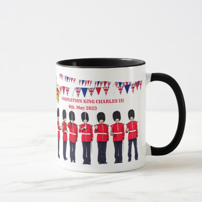 Custom Text Coronation of King Charles III  Coffee Mug (Right)