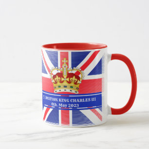 Custom Text Coronation of King Charles III   Two-T Mug