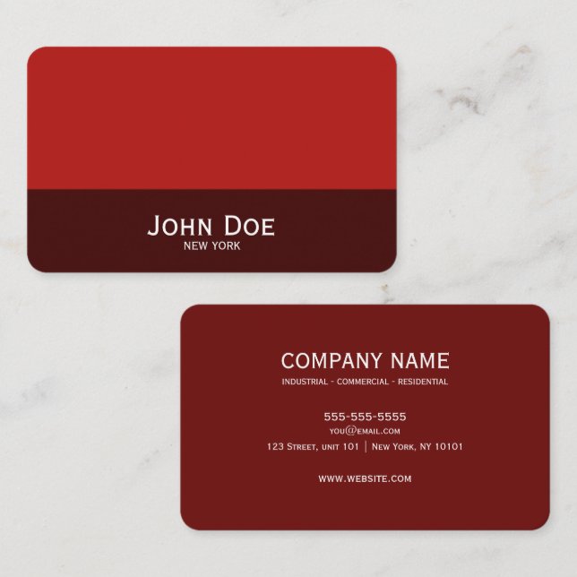 CUSTOM TEXT - Create Your Own Minimalist Business Card (Front/Back)