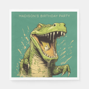 Custom Text Crocodile Napkin
