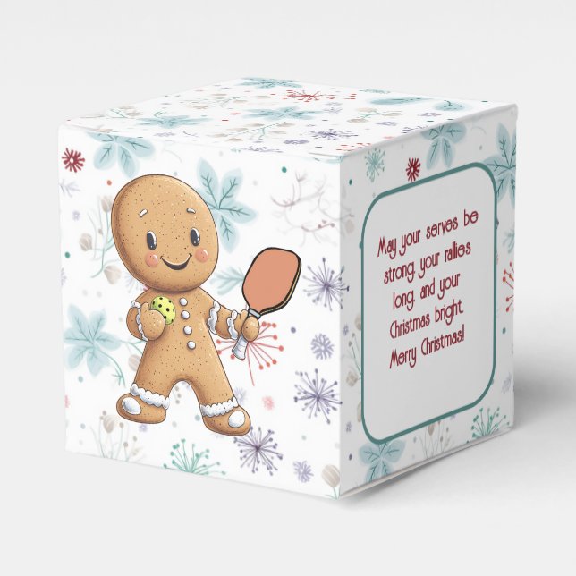 Custom text Crumbly Christmas Rally Gingerbread  Favour Box (Front Side)