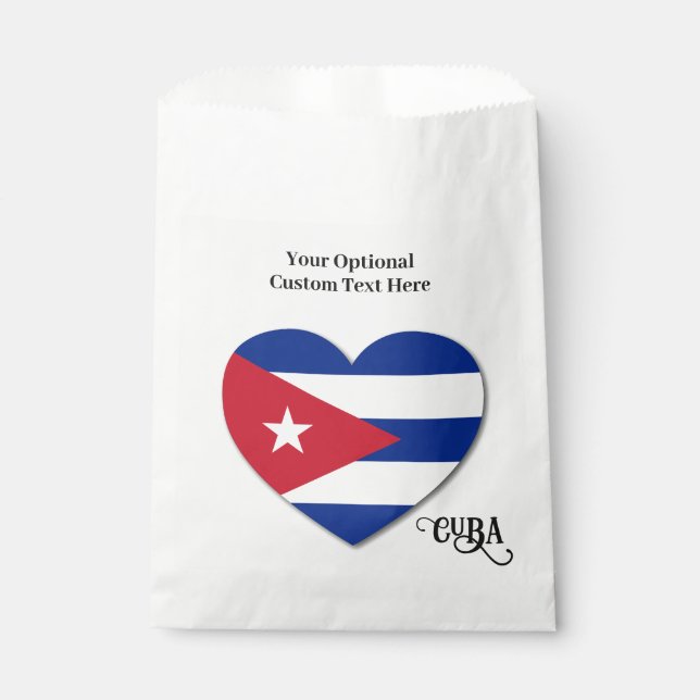 Custom Text Cuba Love Favour Bag (Front)