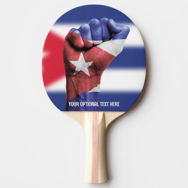 Custom Text Cuba Ping Pong Paddle (Front)