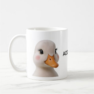 Custom Text Cute Baby Duck Coffee Mug