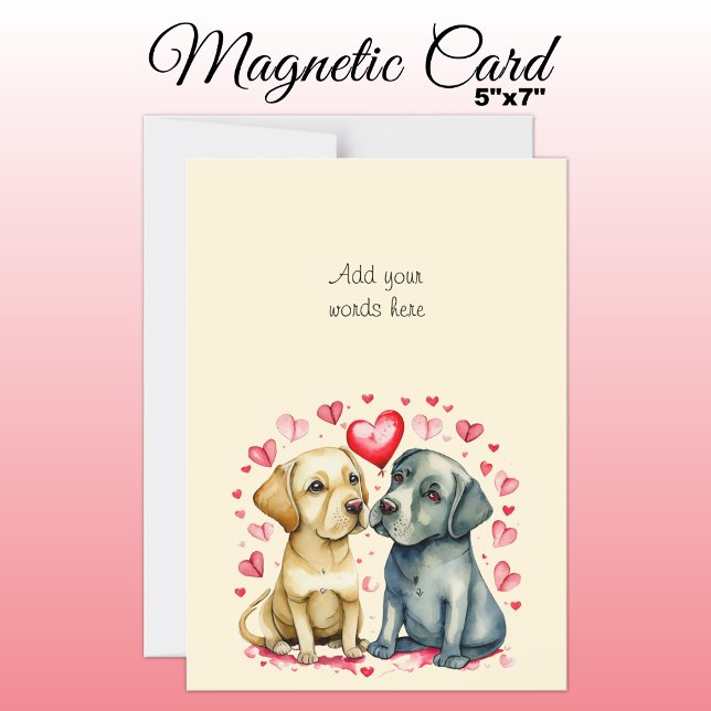 Custom text cute dogs magnetic card (Creator Uploaded)