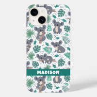 Custom Text Cute Koalas Pattern