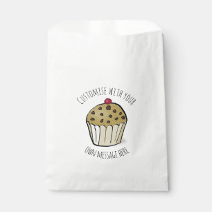 Custom Text Cute Mini Muffin  Favour Bag