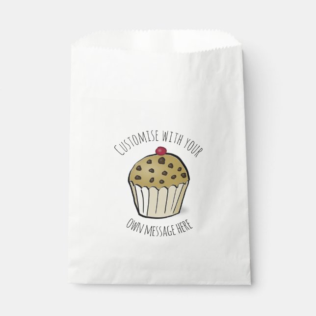 Custom Text Cute Mini Muffin  Favour Bag (Front)