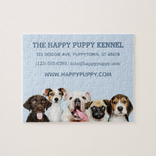 Custom text Cute Puppies Jigsaw Puzzle