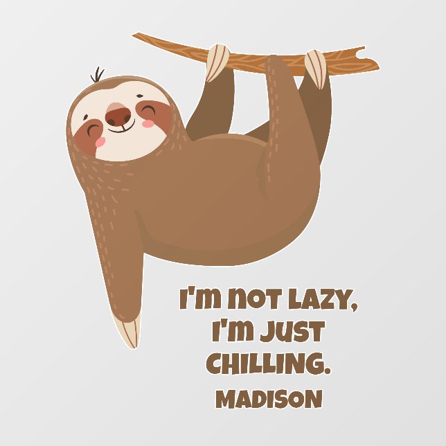 Custom Text Cute Sloth (Sheet)