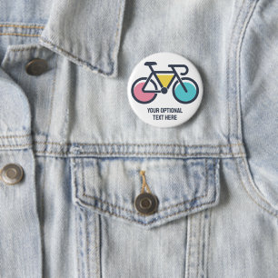 Custom Text Cycling 6 Cm Round Badge