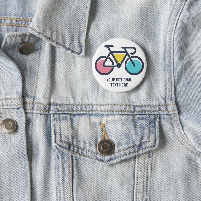 Custom Text Cycling 6 Cm Round Badge (In Situ)