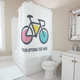 Custom Text Cycling Shower Curtain