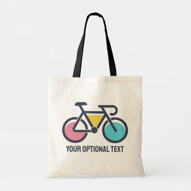 Custom Text Cycling Tote Bag (Back)