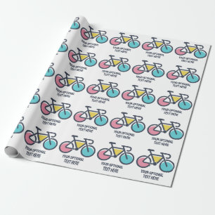Custom Text Cycling Wrapping Paper