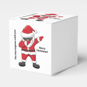 Custom Text Dabbing Dancing Santa Favour Box