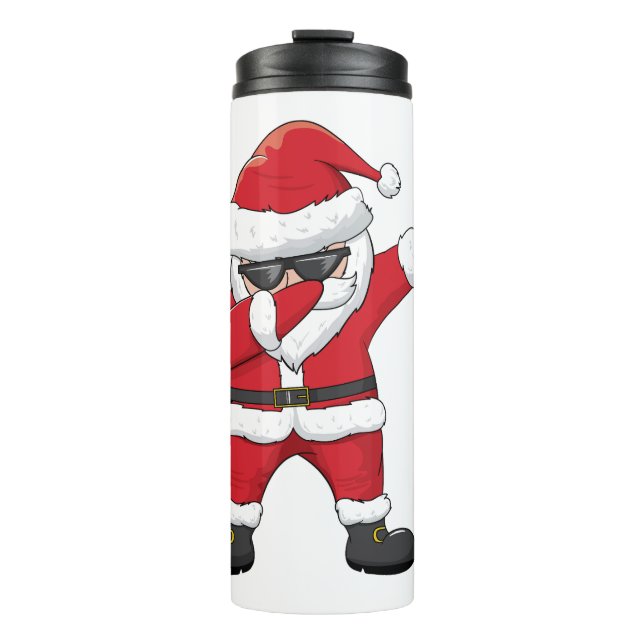 Custom Text Dabbing Dancing Santa Thermal Tumbler (Front)