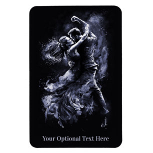 Custom Text Dancing Couple Magnet