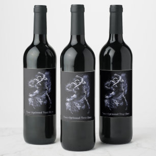 Custom Text Dancing Couple Wine Label