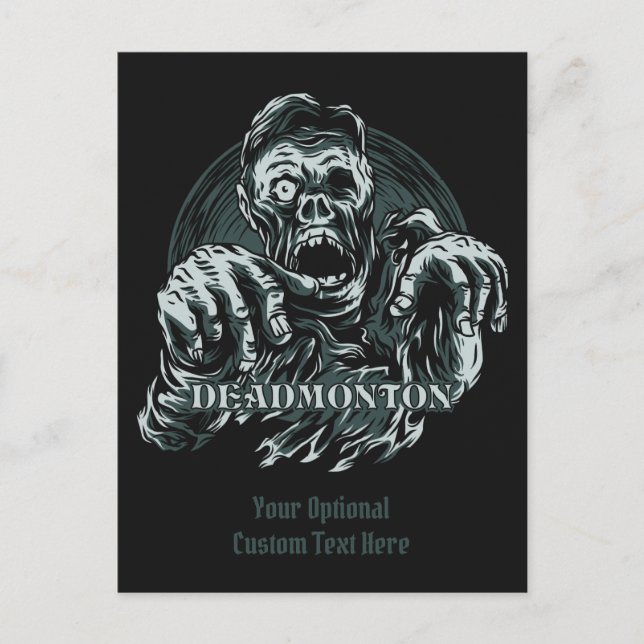 Custom text DEADMONTON postcard (Front)