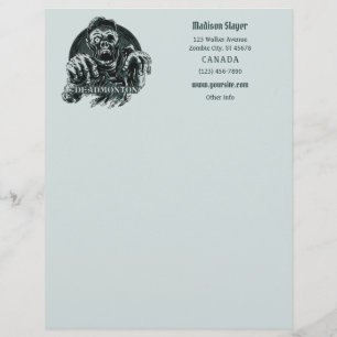 Custom text DEADMONTON stationery Letterhead