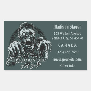 Custom text DEADMONTON stickers